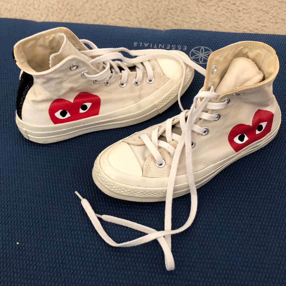 CDG White Converse Chuck Taylor - Size 6